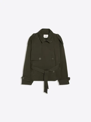 Bershka Kurtka Trencz Kobieta Khaki