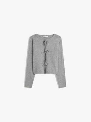 Bershka Kurtka Z Wiązaniem Kobieta Szary