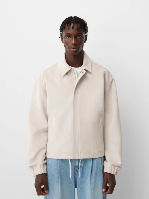Zdjęcie produktu Bershka Kurtka Ze Sztucznego Zamszu Mężczyzna Popielaty