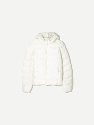 Bershka Lekka Kurtka Pikowana Kobieta Kremowy