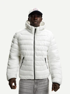 Bershka Lekka Kurtka Pikowana Mężczyzna Biały