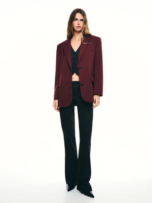 Bershka Marynarka Oversize Kobieta Czerwony