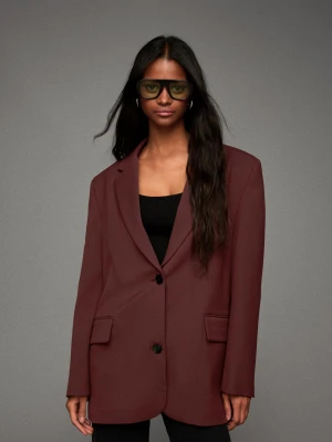 Bershka Marynarka Oversize Kobieta Czerwony