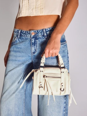 Bershka Mini Torba Typu Bowling Kobieta Biały Złamany