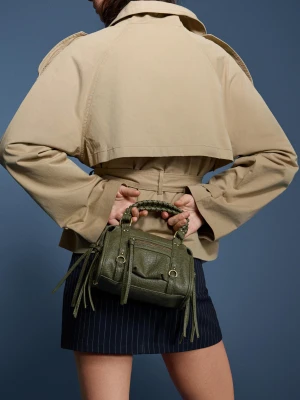 Bershka Mini Torba Typu Bowling Kobieta Khaki