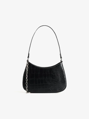 Bershka Mini Torebka Półksiężyc Kobieta Czarny