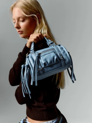 Bershka Mini Torebka Typu Bowling Kobieta Wyblakły Niebieski