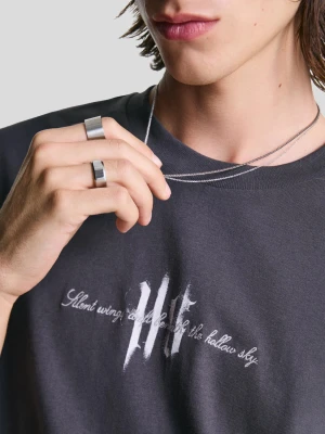 Bershka Naszyjnik Z Podwójnym Stalowym Łańcuchem Mężczyzna Srebrny