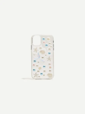 Bershka Obudowa Na Iphone’a Z Muszelkami Kobieta Iphone 12 / Pro Niebieski