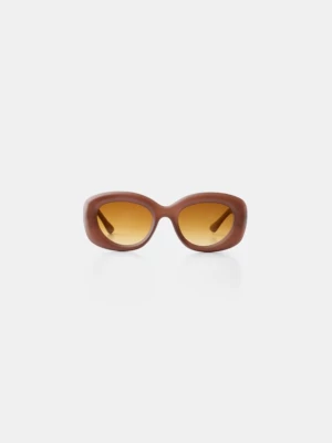 Bershka Okulary Przeciwsłoneczne Mężczyzna Brązowy