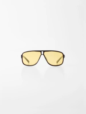 Bershka Okulary Przeciwsłoneczne Mężczyzna Żółty