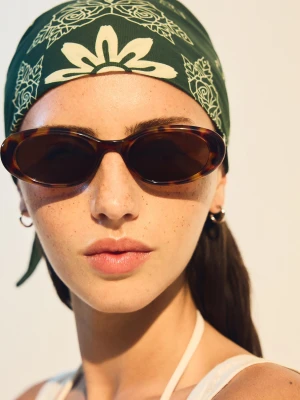 Bershka Okulary Przeciwsłoneczne Szylkretowe Kobieta Brązowy