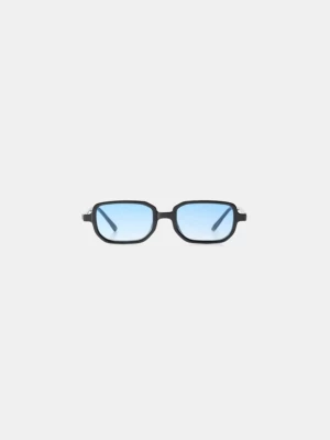 Bershka Okulary Przeciwsłoneczne W Sześciokątnej Oprawce Mężczyzna Niebieski