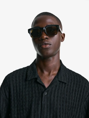 Bershka Okulary Przeciwsłoneczne Z Tworzywa Mężczyzna Brązowy