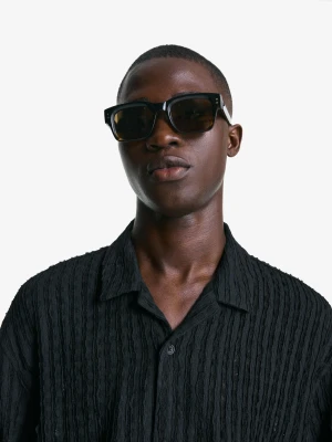 Bershka Okulary Przeciwsłoneczne Z Tworzywa Mężczyzna Brązowy