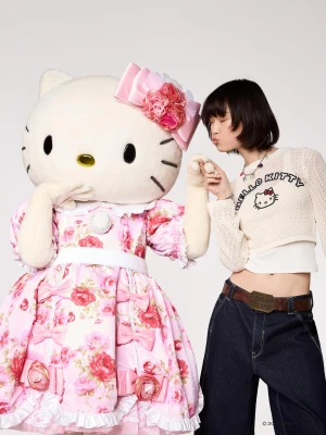 Bershka Pasek Hello Kitty Kobieta Brązowy