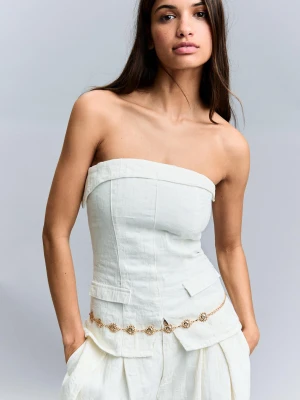 Bershka Pasek Łańcuch Kobieta Złoty