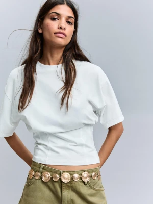 Bershka Pasek Łańcuch Z Dyskami Kobieta Złoty