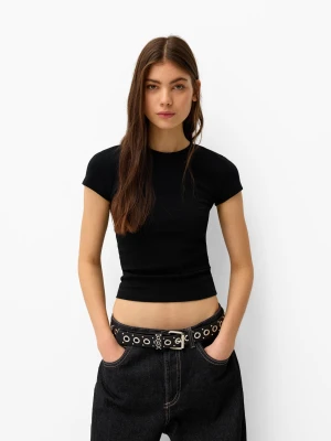 Bershka Pasek Z Ćwiekami Kobieta Czarny