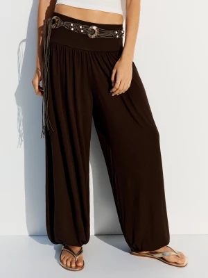 Bershka Pasek Z Kokosami Kobieta Brązowy