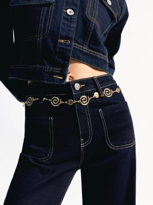 Zdjęcie produktu Bershka Pasek Ze Spiralnym Łańcuszkiem Kobieta Złoty
