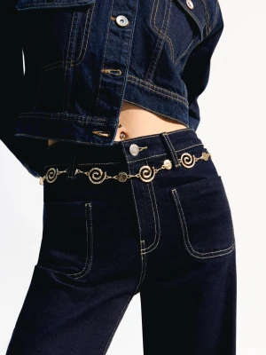 Bershka Pasek Ze Spiralnym Łańcuszkiem Kobieta Złoty