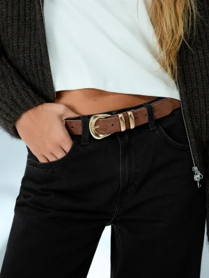 Bershka Pasek Ze Sztucznej Skóry Kobieta Brązowy