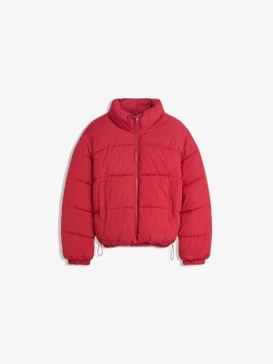 Bershka Pikowana Kurtka Kobieta Czerwony