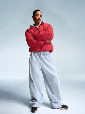 Bershka Pikowana Kurtka Kobieta Czerwony