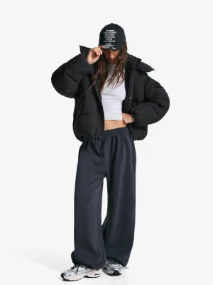 Bershka Pikowana Kurtka Wodoodporna I Z Izolacją Termiczną Kobieta Czarny