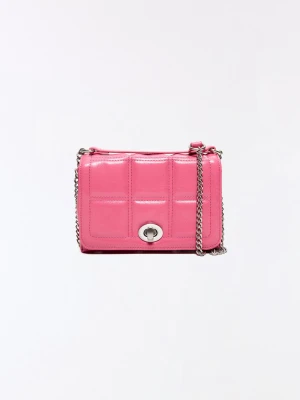 Bershka Pikowana Mini Torebka Sztuczna Skóra Kobieta Różowy