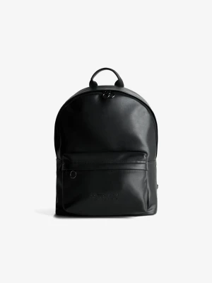 Bershka Plecak Ze Sztucznej Skóry Mężczyzna Czarny
