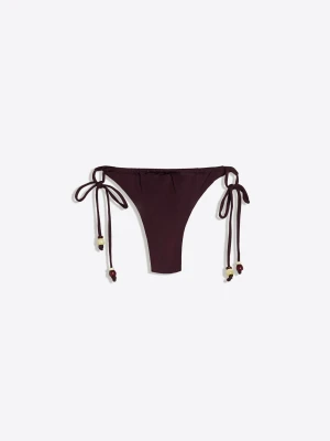 Bershka Podstawowe Figi Od Bikini Z Koralikami Kobieta Fioletowy