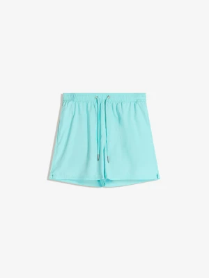 Bershka Podstawowy Strój Kąpielowy Mężczyzna Jasnoniebieski