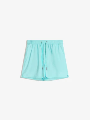 Bershka Podstawowy Strój Kąpielowy Mężczyzna Jasnoniebieski