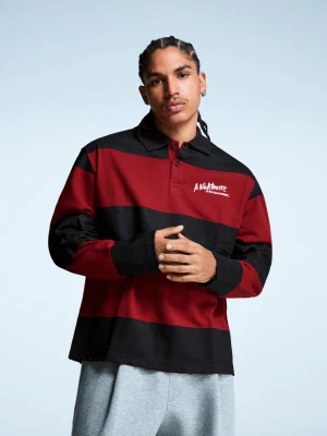 Bershka Polo Z Dzianiny Dresowej Koszmar Z Ulicy Wiązów Mężczyzna Czerwony