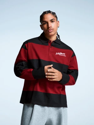 Bershka Polo Z Dzianiny Dresowej Koszmar Z Ulicy Wiązów Mężczyzna Czerwony