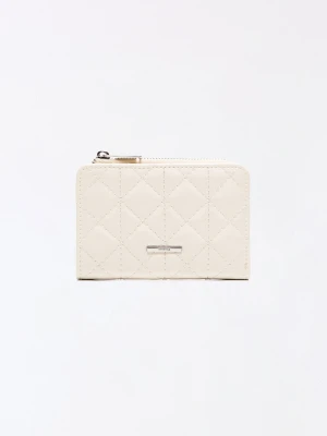 Bershka Portmonetka Z Efektem Lakierowanej Skóry Kobieta Kremowy