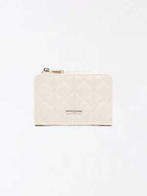 Bershka Portmonetka Z Efektem Lakierowanej Skóry Kobieta Kremowy