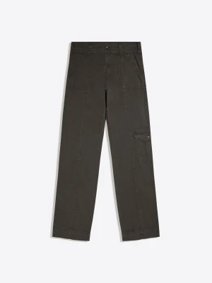 Bershka Proste Spodnie Cargo Kobieta Khaki