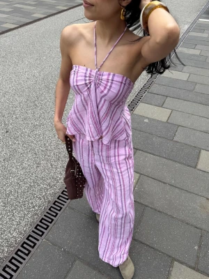 Bershka Rustykalny Top Bandeau Kobieta Różowy
