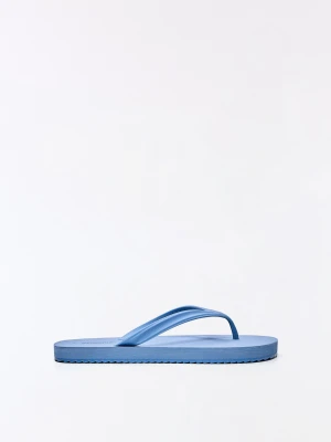 Bershka Sandały Basic Thong Mężczyzna Niebieski