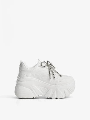Bershka Sneakersy Na Platformie Xl Kobieta Biały