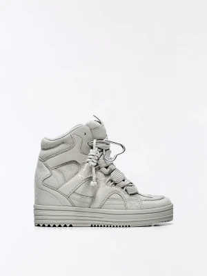 Bershka Sneakersy Za Kostkę Charm Kobieta Szary