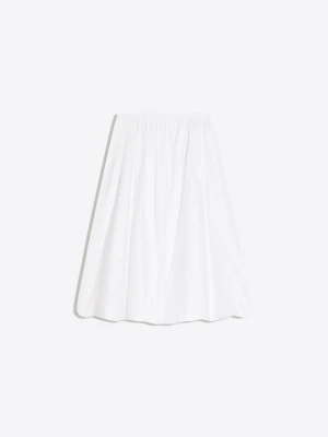 Bershka Spódnica Midi O Balonowym Kroju Kobieta Biały