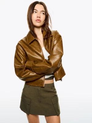 Bershka Spódnicospodenki Cargo Kobieta Khaki