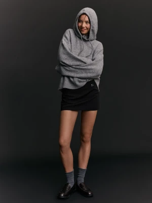 Bershka Spódnicospodenki Mini Z Klamrą Kobieta Czarny