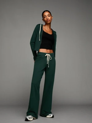Bershka Spodnie Dresowe Kobieta Zielony