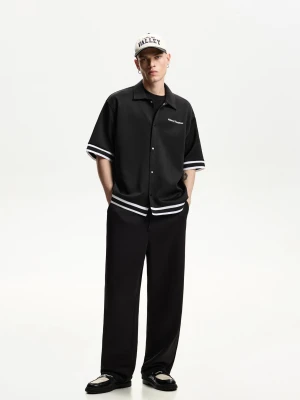 Bershka Spodnie Jogger Baggy Mężczyzna Czarny