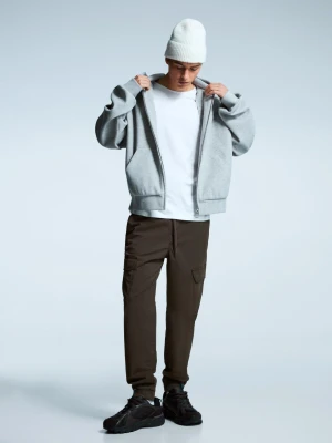 Bershka Spodnie Jogger Cargo Mężczyzna Brązowy